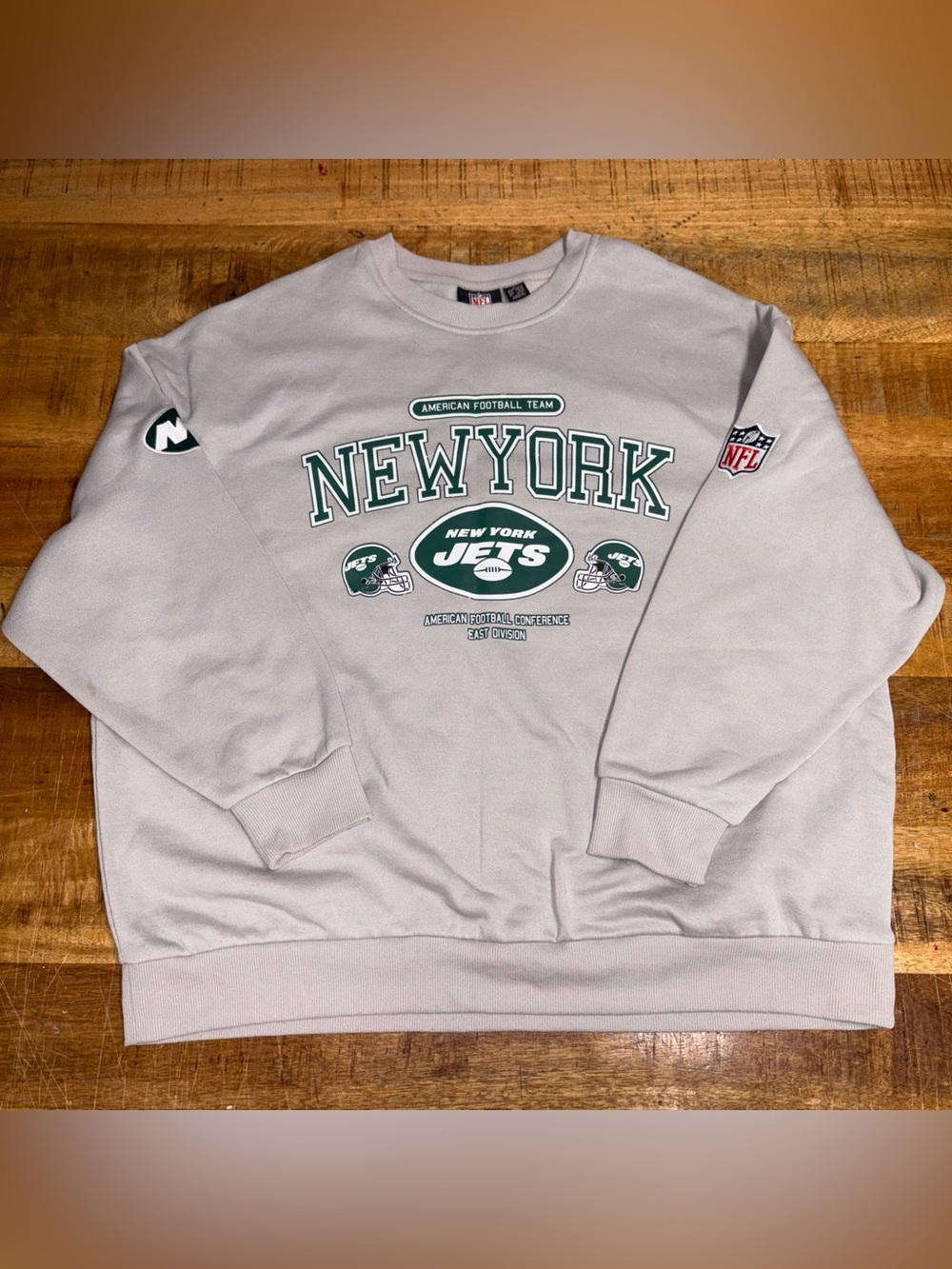 New York Jets NFL Grey Pullover Primark Sweater Size Medium